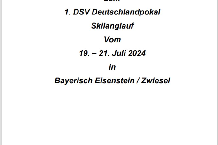 1. DSV Deutschlandpokal 19.07-21.07.2024